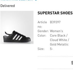 Adidas SUPERSTAR SHOES sneakers sz5.5 NWOT